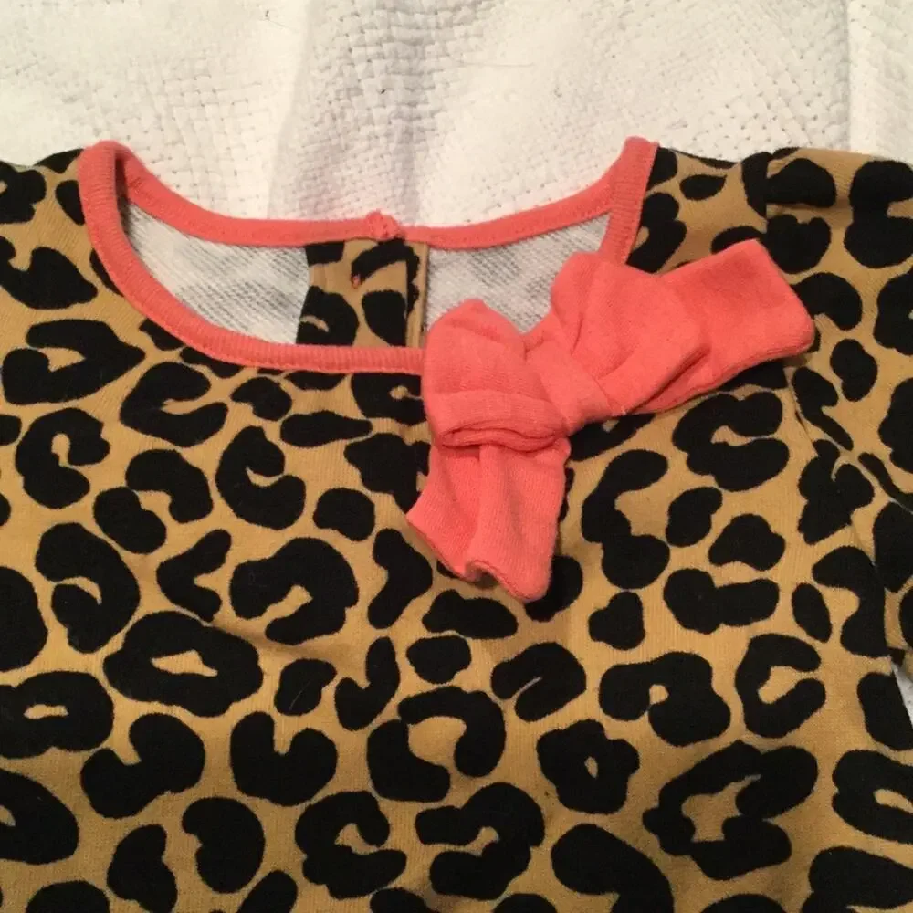 Gymboree Peach/animal print dress worn once18-24